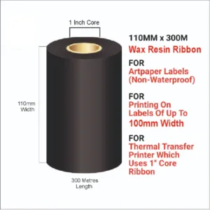 Wax Resin Ribbon | 110mm x 300 Mtr
